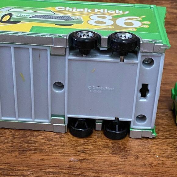 DISNEY PIXAR Vintage Chick Hicks Hauler Semi Truck Forklifts Set - Picture 9 of 12